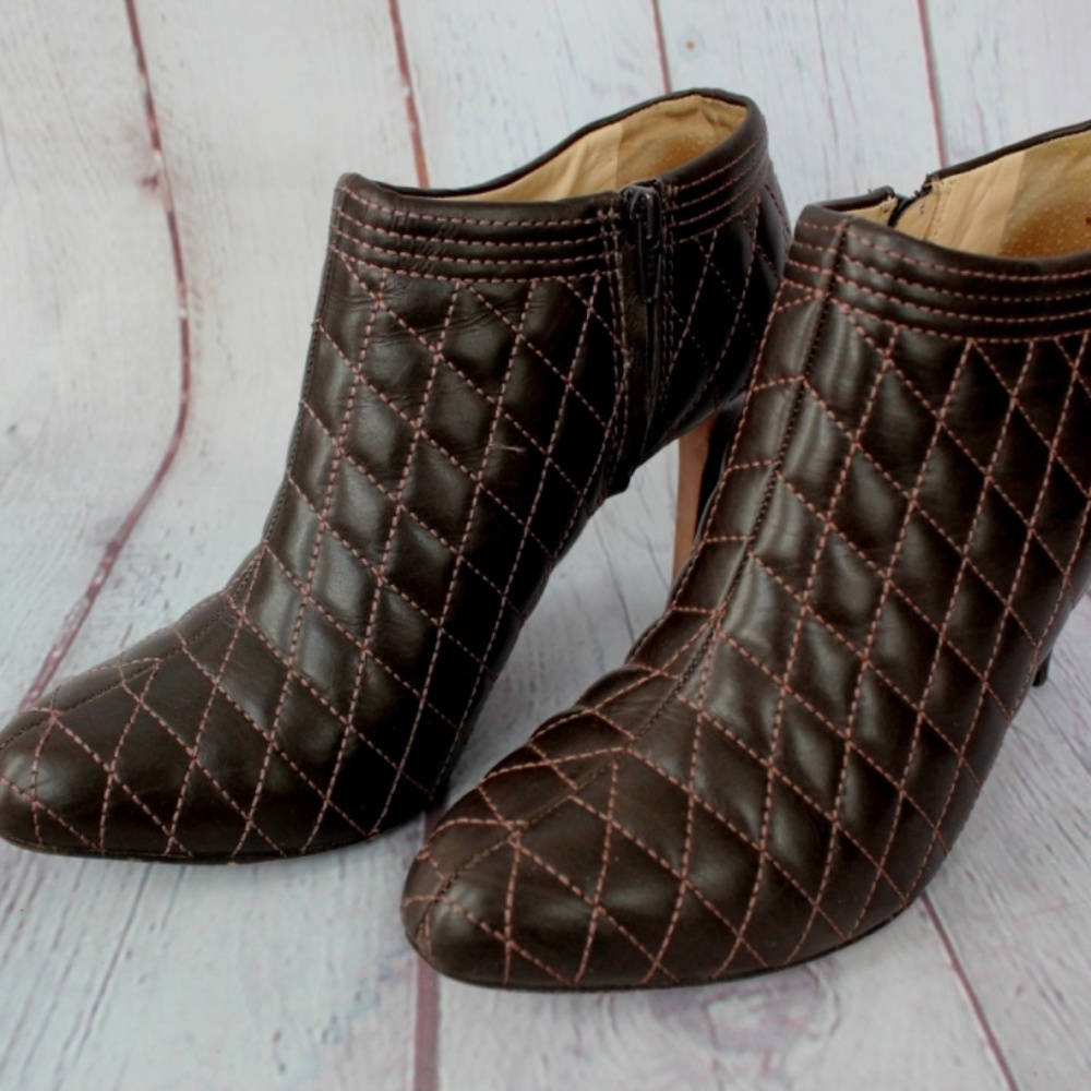 Anne Klein vintage quilted high hills booties